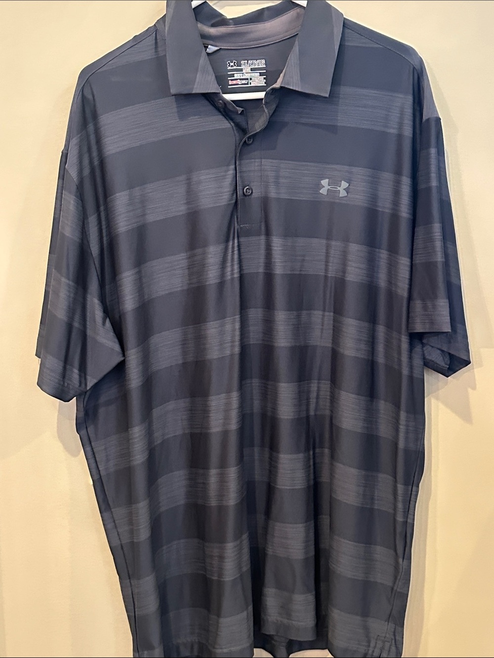 Under Armour Men’s Charcoal Striped Performance Polo